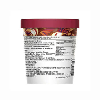 哈根达斯（Haagen-Dazs）比利时巧克力口味大桶冰淇淋473ml 家庭装 雪糕 商品图3