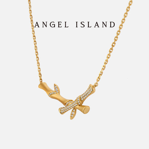 ANGEL ISLAND 「竹吟」竹节项链拉丝锁骨链 商品图1