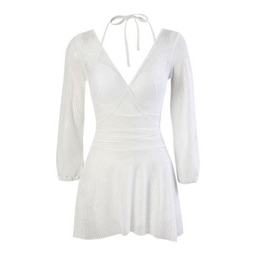 【泳衣女款新款】微胖女孩遮肉 高级感保守大胸大码 胖mm白色泡温泉 海边沙滩 商品图4