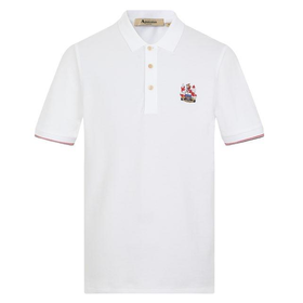 【海信嘉年华】Aquascutum雅格狮丹翻领短T 10白色