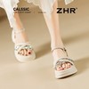 ZHR则则时髦钻石厚底凉鞋女鞋2025夏季新款5.5cm增高透气舒适凉鞋 商品缩略图4