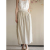 牧衣游原创 真丝混纺半身裙女夏轻薄松紧腰宽松百搭半裙 茶烟石鼎 商品缩略图3
