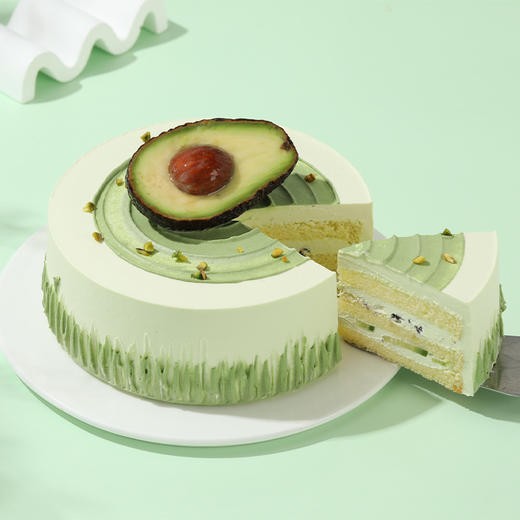 【开心牛油果】清新牛油果生日蛋糕，醇香开心果邂逅浓醇牛油果，风味浓郁，口口丝滑绵密（全国正价链接） 商品图2