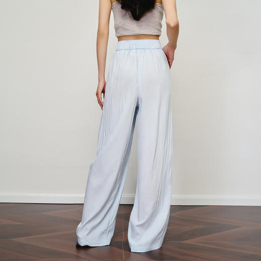 OLrain欧芮儿宽松阔腿裤拖地山本裤女夏季2025新款高腰显瘦休闲裤 商品图3