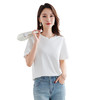丁摩 【真丝混纺再生纤维】夏季新款圆领显瘦T恤女宽松百搭打底衫5ZF-9060 商品缩略图4