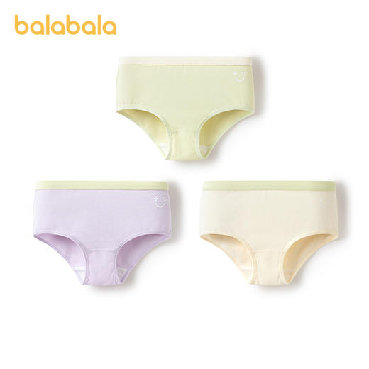 巴拉巴拉女童内裤棉小中大童三角短裤纯棉裆不夹P亲肤舒适三条装 商品图2