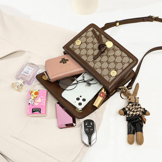 【预售3天】尚新款时尚斜挎包小方包潮ins高级质感百搭单肩包女包V5813 商品图3