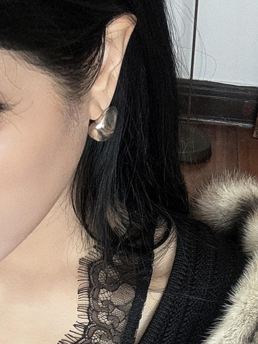 TINOM｜'020524 Pumice 浮石耳钉 [ 银 ] 商品图3