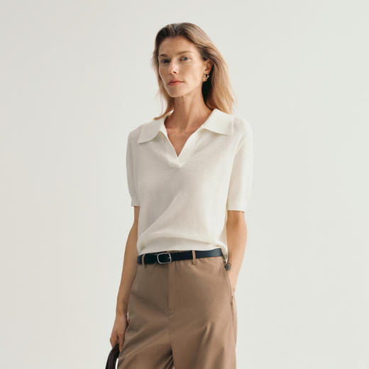 【商场同款】麦檬夏透气舒适莱赛尔亲肤POLO领套头毛衫5F4131191 商品图3