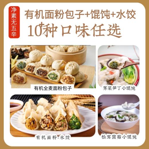 有机全麦面皮包子/馄饨/水饺，净素无五辛，安心美味【顺丰冷链48h发货;满96元包邮】 商品图0