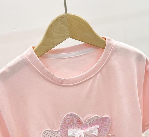 点此购买 110-170Kitty夏季女童蕾丝短裤套装 xb 319144 商品图6