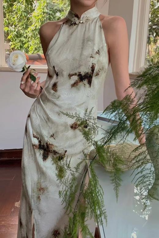 SIA SAYLOR 气质挂脖改良旗袍连衣裙 20099 商品图2