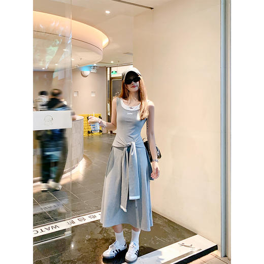 【189元任选2件】最后一波现货！假两件绑带背心连衣裙 商品图2