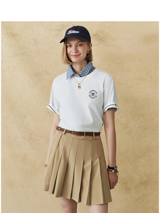 Teenie Weenie小熊字母圆领T恤女夏季女t恤TTRA252606T 商品图0