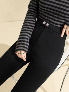 【诗铭洛可】双扣魔术扣直插口袋春秋铅笔裤A15-2