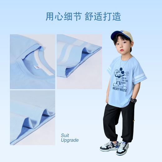 迪士尼男童短袖T恤夏季薄款2024新款儿童速干上衣男孩夏装洋气潮 商品图7