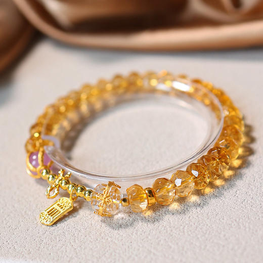 黄水晶金刚杵设计款盘珠手串 CR 商品图2