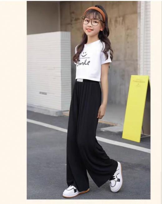 【YW】无忧购35元2件夏季薄款透气坑条直筒裤时尚休闲阔腿裤宝宝束脚防蚊裤(截单后7天发货) 商品图2