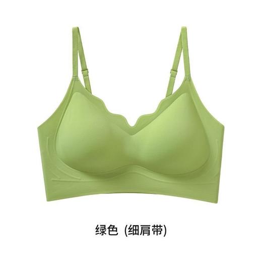 【新品上市 买一送一】运动文胸新款草本同款 舒适透气软支撑聚拢无痕内衣绿色细肩带薄款运动文胸 商品图7