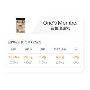 1号会员店有机生鹰嘴豆650g 生豆五谷杂粮粗粮鸡心豆沙拉代餐豆浆团购 /粮油调味 /杂粮 /杂豆类 商品图3