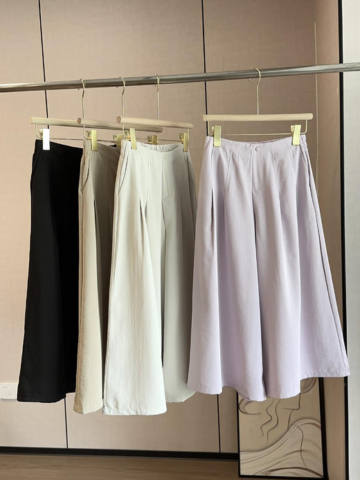 【万能西装防晒阔腿裙裤】巨好穿!真藏肉!品质，版型都超绝!微胖界的“杀手锏"自由无拘束√上身显瘦10斤 面料爽滑亲肤，轻薄垂顺有质感，UPF防晒值 50+ 商品图4