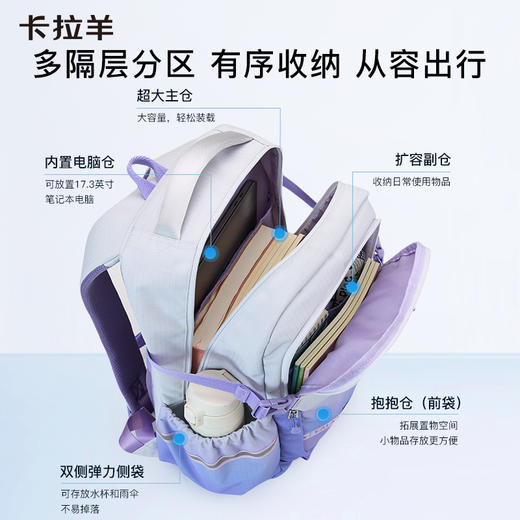 【考拉抱抱包】卡拉羊5维减负防下坠机能双肩包大容量书包CX5536 商品图6