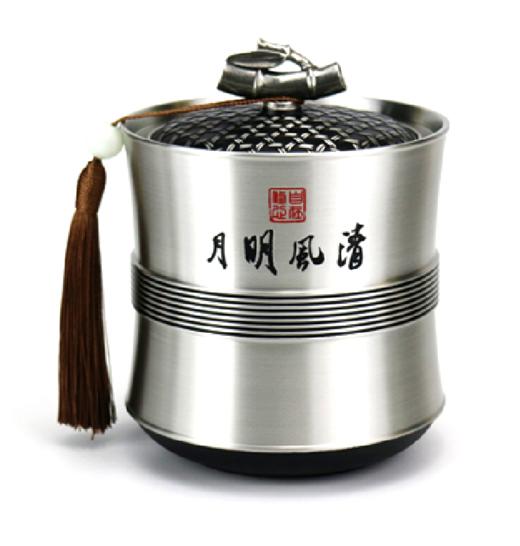 清风明月-纯锡茶叶罐112x141mm 商品图0