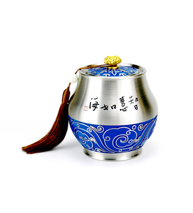 智慧如海---纯锡茶叶罐112*124mm