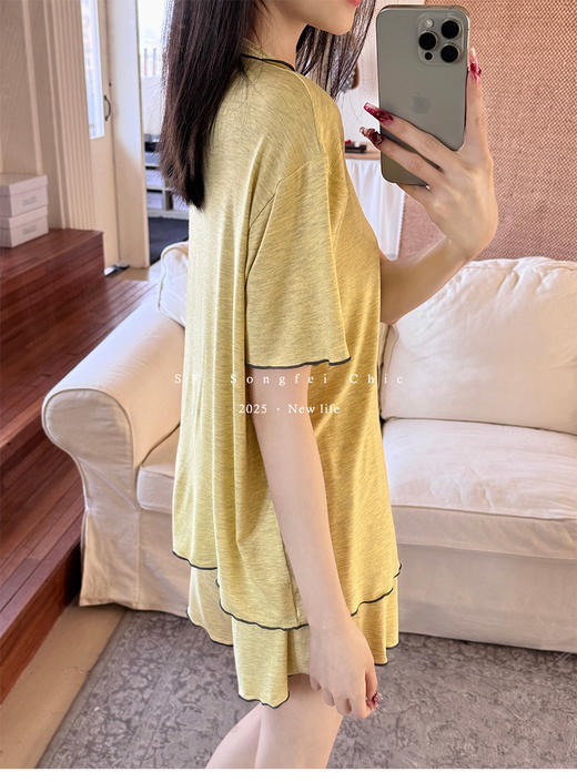 ‼️被问爆的【韩里韩气免Bra睡衣】自带胸垫😘舒适度满分💯 选对家居服真的会幸福感暴增‼️ 商品图12