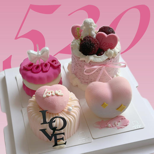 持续心动四拼甜品礼盒💓（搭配装饰以首图为准） 商品图0