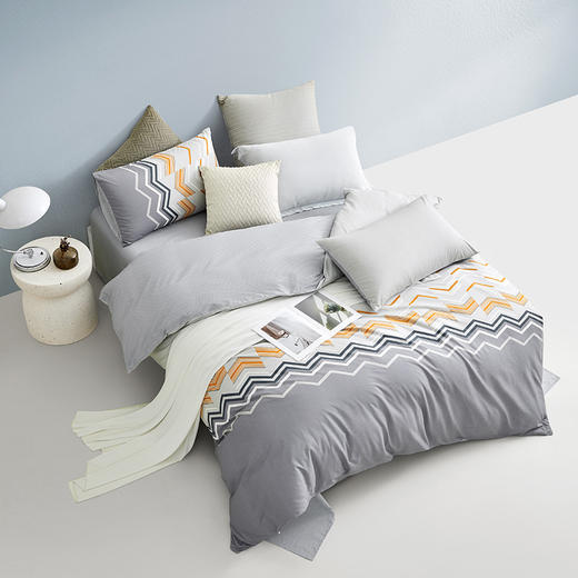 【自营】 罗莱家纺 全棉四件套 新疆阳光棉 素光织梦 200*230cm 商品图2