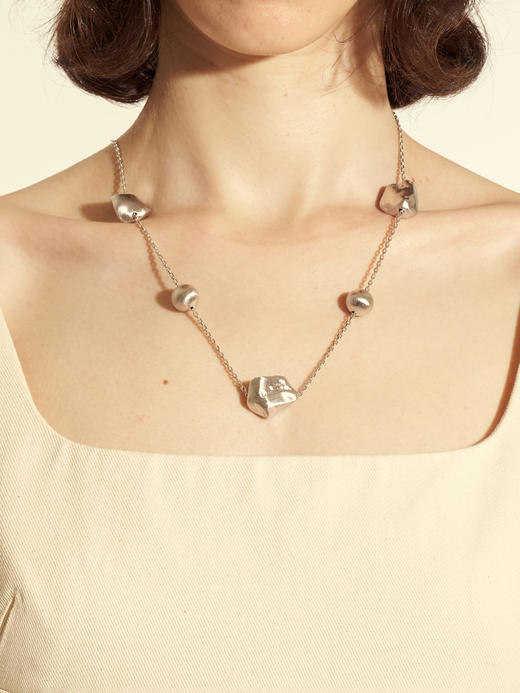 TINOM｜'031324 Pebbles 卵石项链 [ 银 ] 商品图1