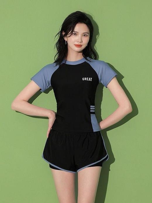【泳衣女 夏季分体泳装】休闲运动超仙ins 学生保守显瘦遮肚游泳馆游泳装备  商品图3