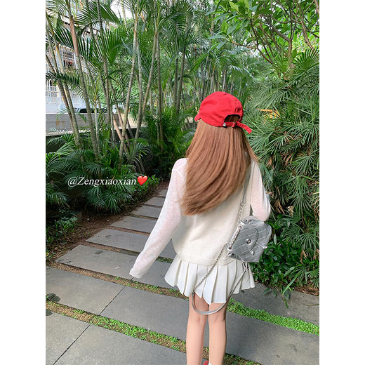 <曾小咸推荐>韩版白色刺绣针织开衫外套新款 商品图4