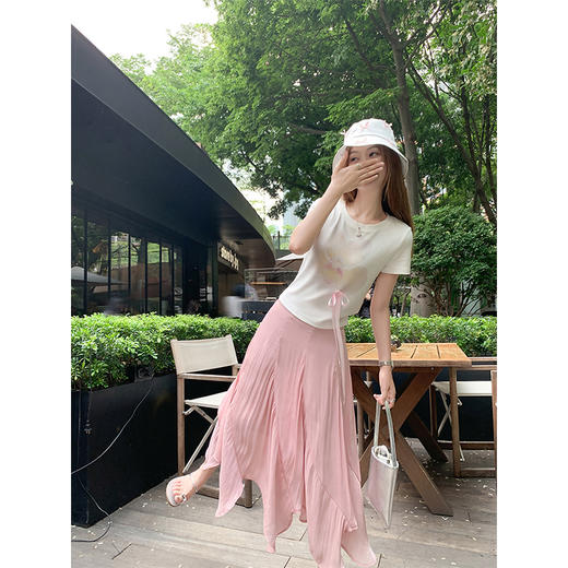 <曾小咸推荐>新品现货秒杀！卖完下架不再补 ！微信粉丝打折价！！蝴蝶结印花短袖T恤 日常109.99/件 立减50 秒杀59.99/件！！ 商品图4