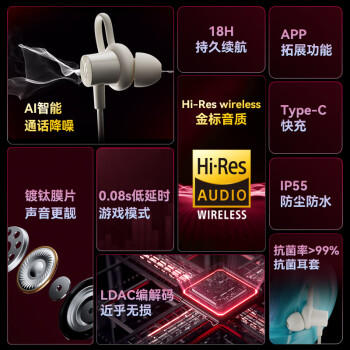 漫步者（EDIFIER）W200BT Free 颈挂式运动蓝牙耳机 金标认证 支持快充 通话降噪 适用苹果华为小米OPPO手机 黑色 商品图1