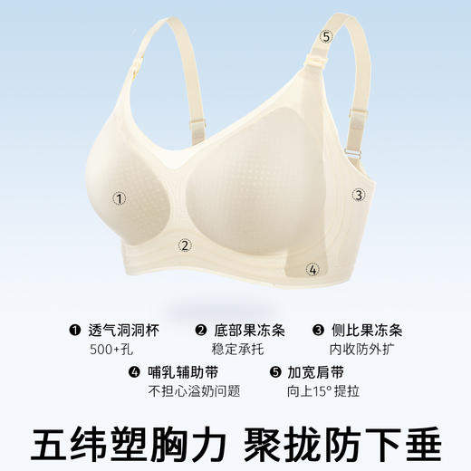 D1-【B-C杯】润微孕妇哺乳内衣夏季薄怀孕期专用产后喂奶文胸聚拢防下垂收副乳  乐哺悦心/花枝夕语 商品图8