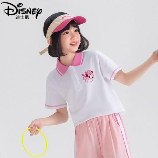 迪士尼女童短袖夏季薄款2025新款儿童速干T恤polo衫冰丝上衣夏装 商品图4