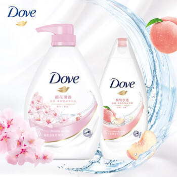 多芬樱花滋养沐浴露套装樱花1kg+弹润300g 持久留香(新老包装随机) /个人护理 /身体护理 /沐浴露 商品图5