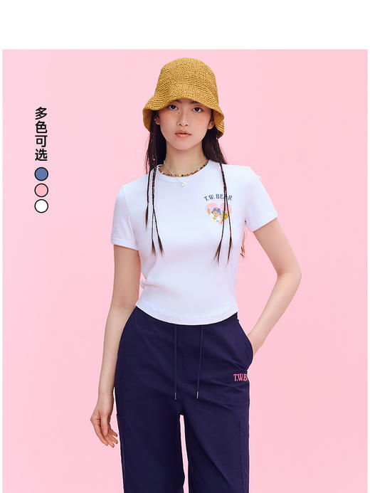 Teenie Weenie小熊字母T恤女夏季女t恤TTRA256636I 商品图0