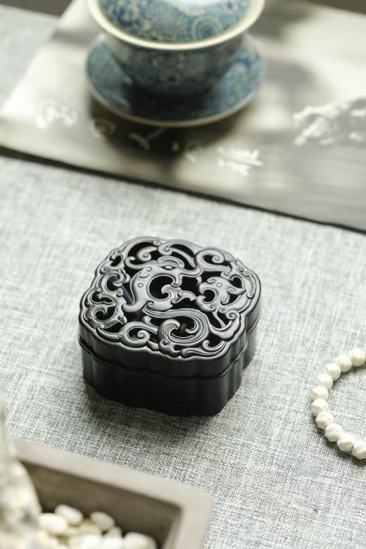 拐子龙纹°紫光檀香盒 商品图2