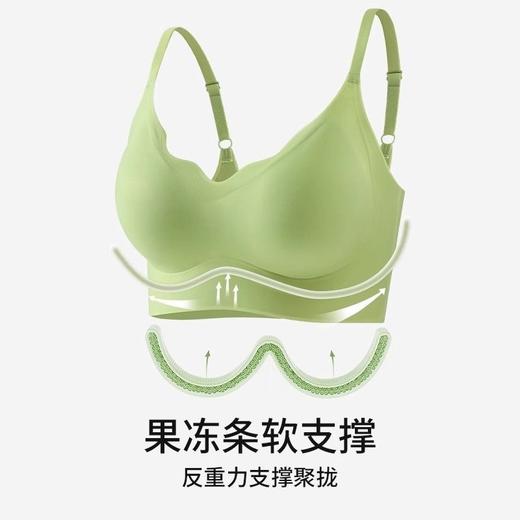 【新品上市 买一送一】运动文胸新款草本同款 舒适透气软支撑聚拢无痕内衣绿色细肩带薄款运动文胸 商品图1