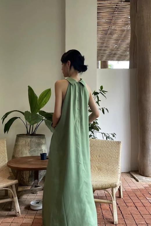 SUMMER & SAGE 赫本风挂脖polo连衣裙 18556 商品图2