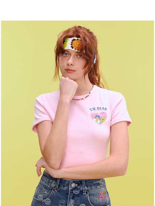 Teenie Weenie小熊字母T恤女夏季女t恤TTRA256636I 商品图1