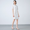 EITIE爱特爱夏季新款时尚显瘦镂空绣花白色连衣裙7807563 商品缩略图3