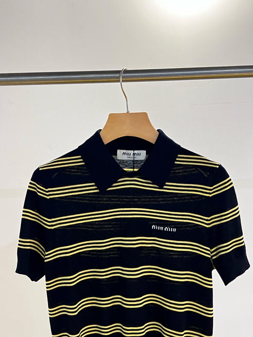 Miu 100%丝羊毛polo衫 商品图5