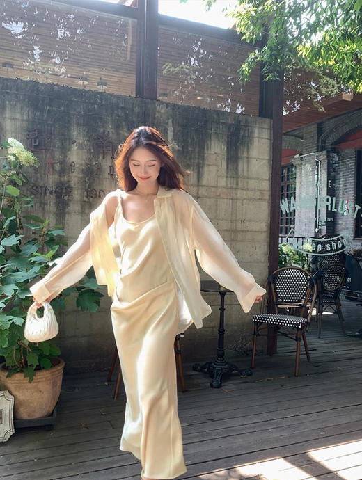 零感力薄如蝉会发光的有氧天丝轻薄极简防晒衬衫 商品图1