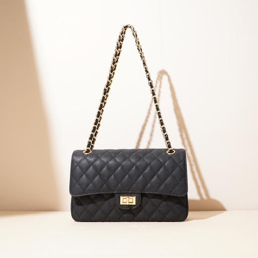 【预售3天】小香风链条包鱼子酱菱格腋下包女新款高级感经典单肩斜挎方包W1112 商品图1