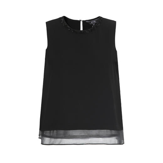 EITIE爱特爱优雅气质领口珠片宽松廓形无袖小上衣2025夏季新款B2513616 商品图5