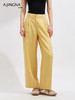 【百搭实穿】阿菁娜夏季丝麻垂坠感打褶设计阔腿裤F30X210011 商品缩略图1